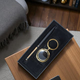 Shayona Premium Pen & Keychain Gift Set – Elegant Black & Gold Combo in Gift Box | Corporate, Office & Personal Gifting for Men & Women