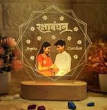 shayona Customized Rakshabandhan LED Lamp | Personalized Photo Frame Light with Names for Brother & Sister