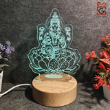 shayona  3D Goddess  Laxmi Acrylic Night lamp-Multi Color