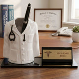 Shayona Personalized Doctor Desk Name Plate with Pen Holder | Custom Medical Office Tabletop Gift for Doctors, Physicians & Medical Professionals"