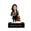 Shayona Gift Shop-Personalized Female Advocate & Lawyer Caricature Standee with Base | Custom Photo Gift for Lady Attorney, Law Graduate & LLB Professional