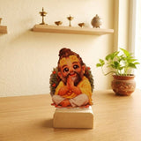 Shayona Gift Shop-Cute Guru Purnima Wooden Caricature Standee | Divine Rishi Teacher Tabletop Decor & Spiritual Gift
