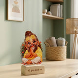 Shayona Gift Shop-Cute Guru Purnima Wooden Caricature Standee | Divine Rishi Teacher Tabletop Decor & Spiritual Gift