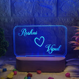 Shayona Personalized LED Acrylic Night Lamp – Custom Name Engraving