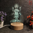 Shayona Load Laxmi  3D Illusion LED Acrylic Table Top Night Lamp- Multi Color