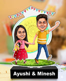 Shayona Gift Shop-Personalized Brother & Sister Caricature Acrylic Standee | Custom Sibling Photo Cutout | Unique Rakhi Gift for Brother or Sister