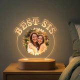 Shayona Gift Shop- Best Sis Custom LED Acrylic Lamp | Personalized Photo Frame Gift | Brother Sister Rakshabandhan Special