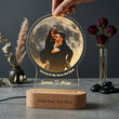 Shayona Personalize Acrylic 3D LED UV Printed Photo moon Lamp, Multicolor
