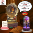 Shayona Personalize Acrylic 3D LED UV Printed Photo moon Lamp, Multicolor