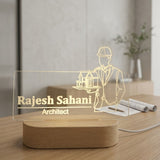 Shayona Gift Shop- Personalized Architect LED Lamp – Custom Engraved Name Desk Light for Architects & Designers