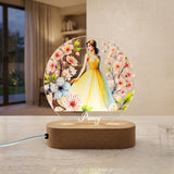 Shayona Gift Shop- Personalized LED Night Lamp for Girls with Princess Design | Custom Name Gift Light for Kids, Birthday, Room Decor