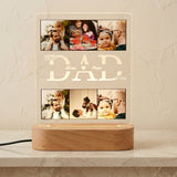 Shayona 3D Illusion personalized Lamp Gift for Dad from Daughter Son,Dad Birthday , Gift RGB Acrylic Night Light with  Wood Base,Present for Thanksgiving,Christmas,Father's Day,Remote Control  16 Colors 4 Modes