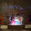 Shayona Customized LED Acrylic Lamp for Brother | Rakshabandhan Gift with Name & Photo | Wooden Base Light Frame