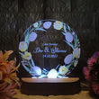 Shayona Personalized LED Acrylic Night Lamp with Wooden Base | Custom Name & Date | Romantic Gift for Couples, Anniversary, or Wedding – Floral Design
