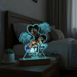 Shayona Gift Shop- Customized LED Acrylic Photo Lamp with Name & Date | Heart-Shaped Design with Roses | Anniversary, Wedding, Valentine Gift for Couples