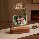 Shayona Gift Shop- Soul Sister Personalized 3D Illusion Led Photo Lamp Multicolor with Remote Control Gift for Sister on Rakshabandhan, Rakhi, Birthday, Sisters day and many other special occasions (28*18 CM) (Dear Sister)