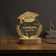 Shayona Gift Shop-"Customized LED Name Lamp for Advocate | Personalized Graduation Gift with Engraved Legal Icons & Name | Acrylic Night Light for Lawyers"