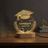 Shayona Gift Shop-"Customized LED Name Lamp for Advocate | Personalized Graduation Gift with Engraved Legal Icons & Name | Acrylic Night Light for Lawyers"