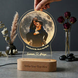 Shayona Gift Shop- Engagement Gift – Photo Moon lamp Best Anniversary Gift for Couple Night Lamp multicolor 22cm