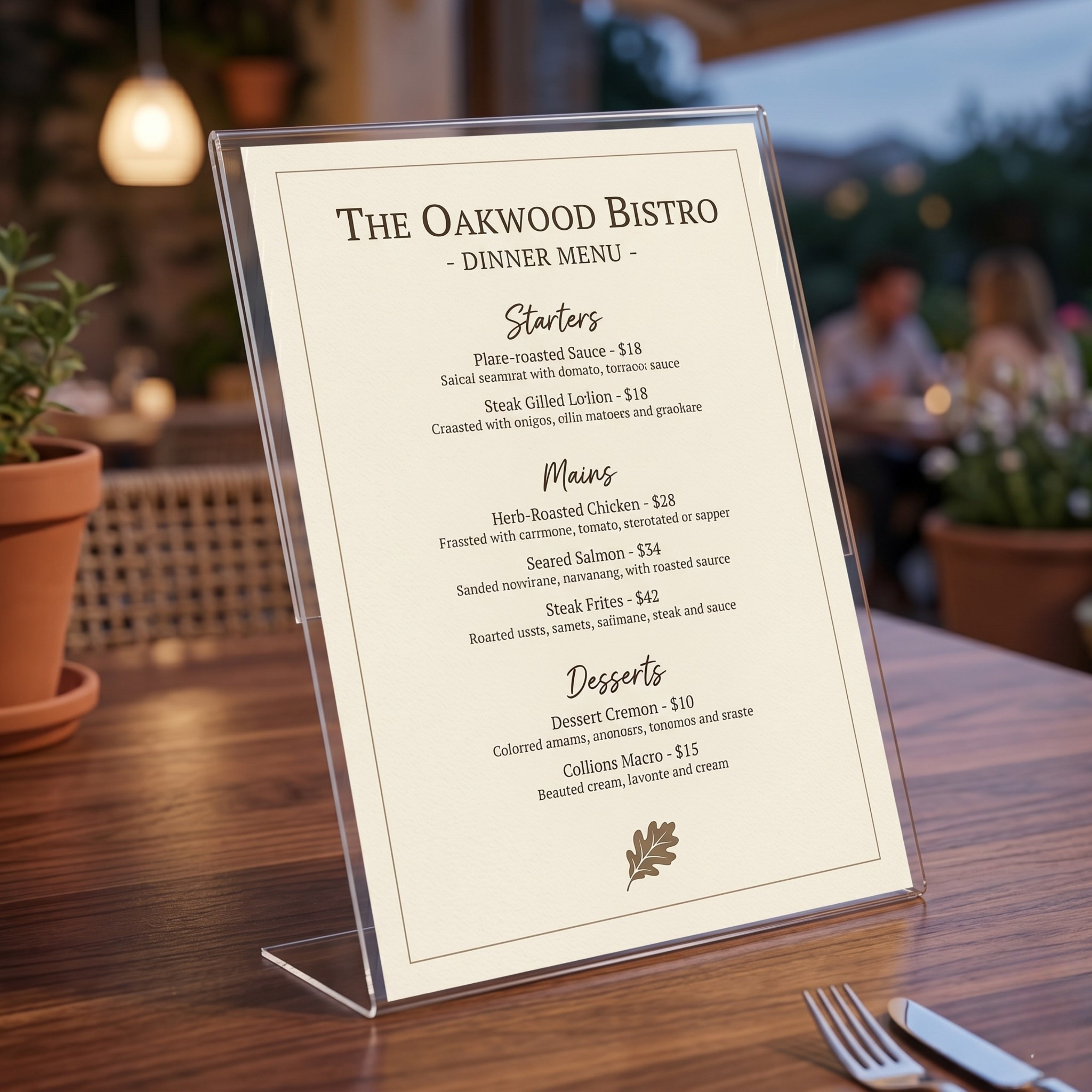 Desktop Acrylic Display Holder for Menu & QR Code | Transparent Table Sign Stand for Restaurant, Cafe, Hotel & Office Reception (06X9 Inch -10Pcs)