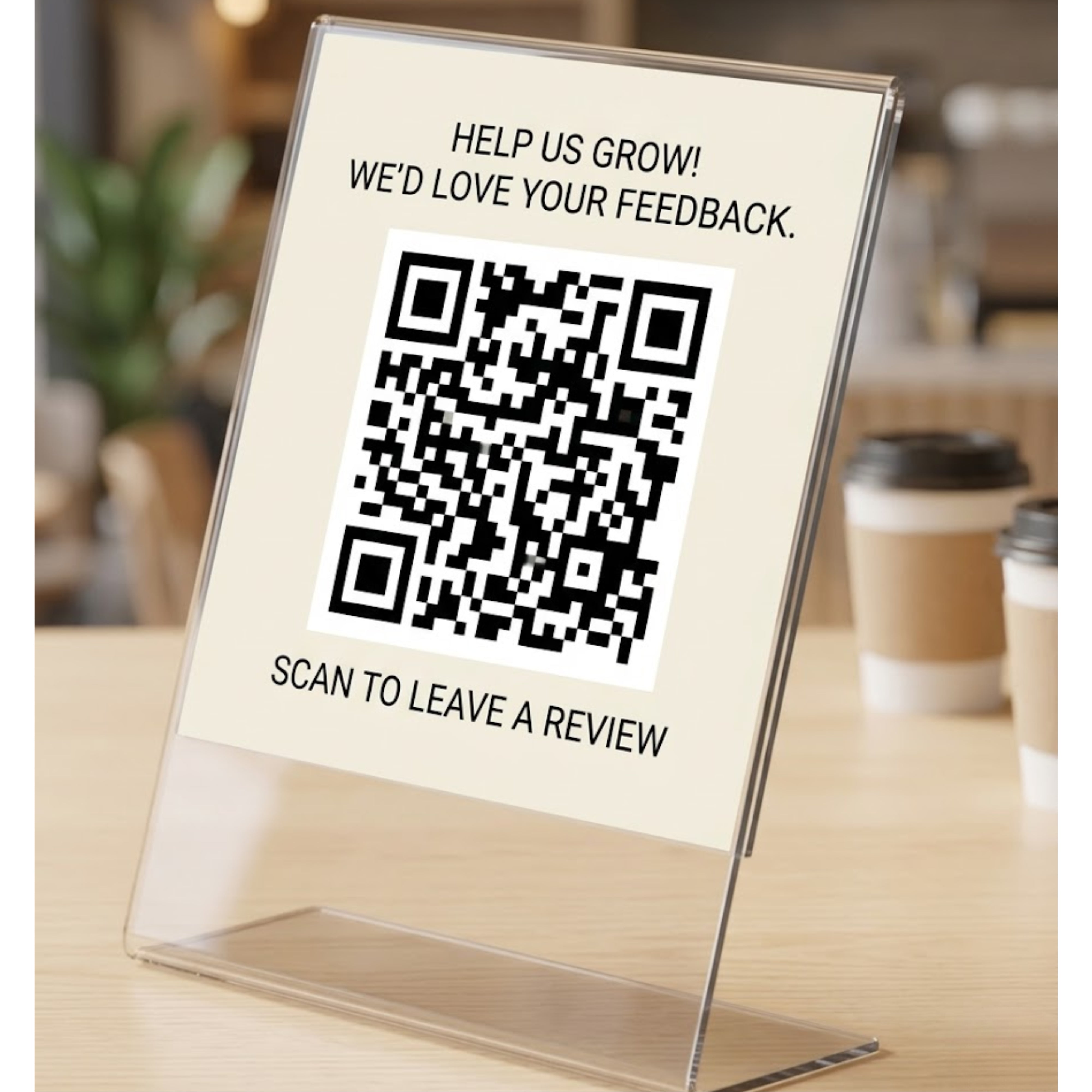 Desktop Acrylic Display Holder for Menu & QR Code | Transparent Table Sign Stand for Restaurant, Cafe, Hotel & Office Reception (06X9 Inch -10Pcs)