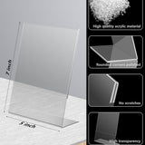 Transparent Acrylic Menu Display Stand for Restaurant Tables | QR Code Holder for Cafe, Office Counter & Hotel Reception | Durable (5x7 Inch -10 Pcs)