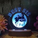 Shayona Best Sis Custom LED Acrylic Lamp | Personalized Photo Frame Gift | Brother Sister Rakshabandhan Special