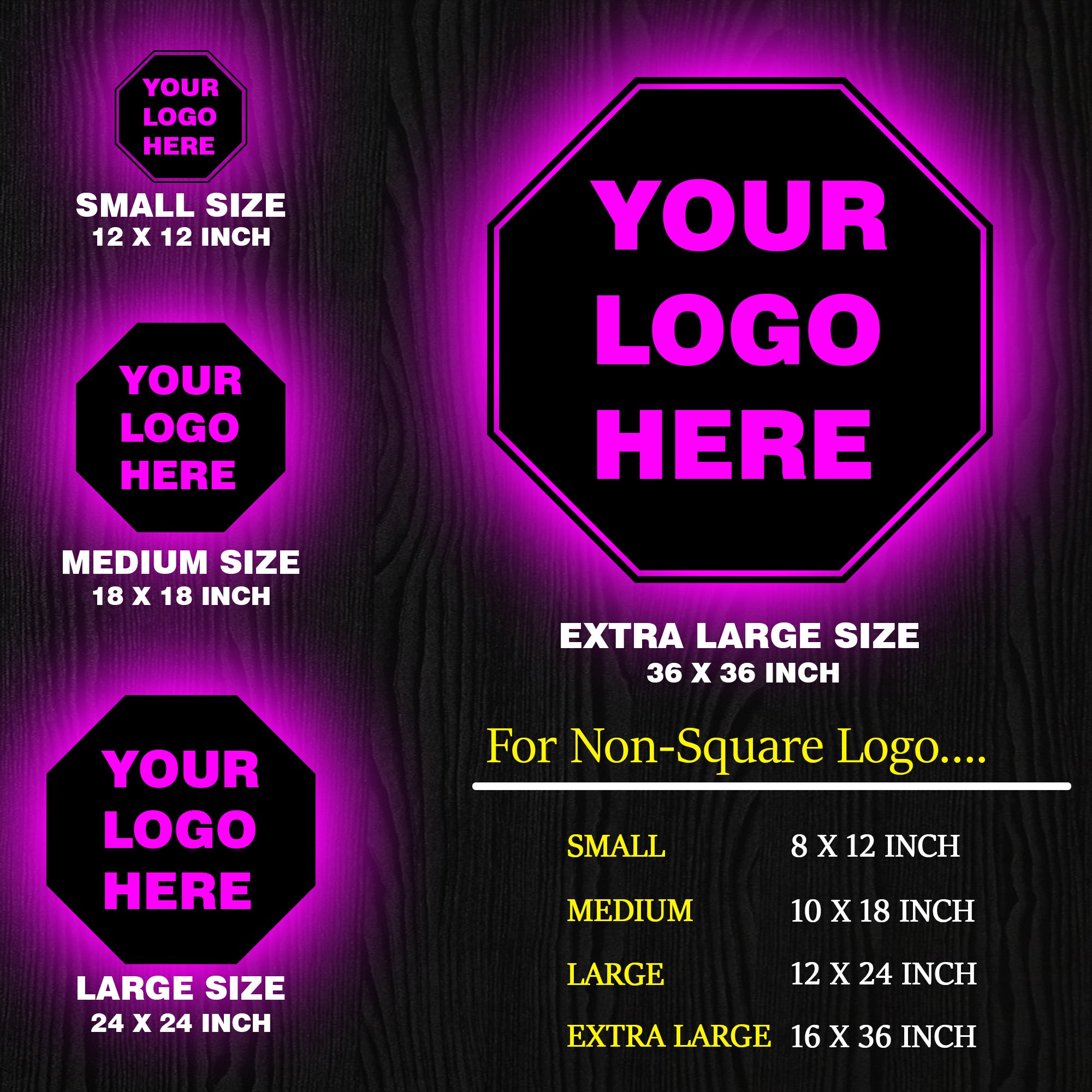 Shayona Personalized super hero  Backlit LED Logo