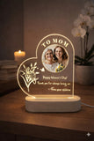 Shayona Gift Shop Personalized Heart Acrylic LED Photo Lamp “To Mom” Custom Message Night Light Gift for Mother’s Day or Women’s Day happy birthay,. women day, specila gift for mother daughter customized product