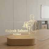 Shayona Gift Shop- Personalized Architect LED Lamp – Custom Engraved Name Desk Light for Architects & Designers