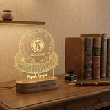 Shayona Gift Shop-Personalized Advocate LED Desk Lamp - Custom Engraved Lawyer Name Plate with Advocate Emblem & Wooden Lighted Base