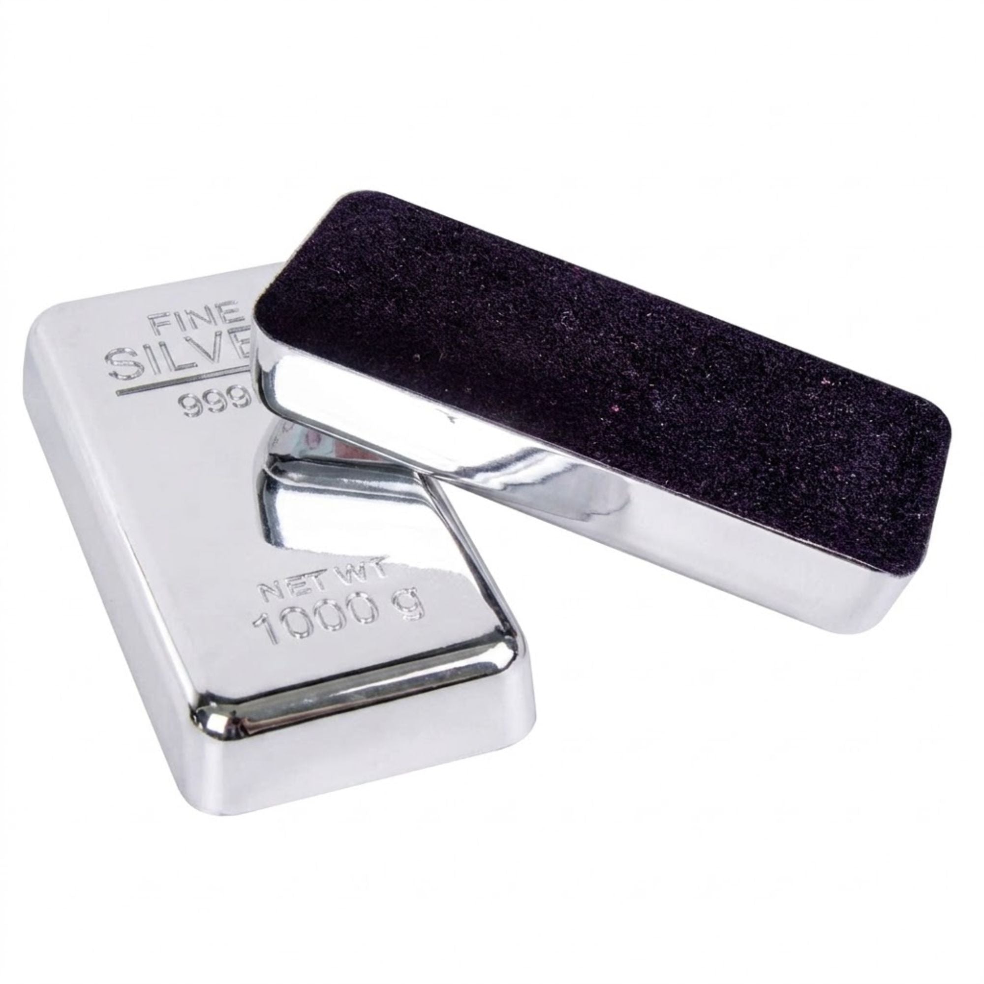 SHAYONA Silver Bar Shape Metal Paper Weight for Office Desk | Premium Decorative Paper Holder for Home & Office