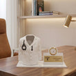 Shayona Gift Shop-Personalized Doctor Desk Name Plate with Clock & Coat Pen Holder White Color| Custom Medical Office Desk Organizer | Doctor Gift Item