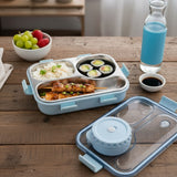 Shayona Customized Name Engraved Premium 3-Compartment Stainless Steel Lunch Box | Leak-Proof Lid, Clip Lock | Ideal for Office, School & Travel