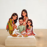 Shayona Gift Shop Title Options  Option 1 (SEO-Optimized): Personalized Rakshabandhan Brother & Sisters Caricature Tabletop Standee | Custom Photo Wooden Acrylic Rakhi Gift for Bhaiya & Behen