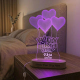 SHAYONA 3D Illusion Table LED lamp | Heart Shape Customized Name Lamp for Birthday,for brother,sister,wife,husband Best Gift for Anyone- Wooden Base muticolor Light. Size : 9x6 inch