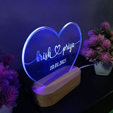Shayona Custom LED Heart Lamp with Names & Date – Personalized Romantic Gift