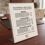 Transparent Acrylic Menu Display Stand for Restaurant Tables | QR Code Holder for Cafe, Office Counter & Hotel Reception | Durable (5x7 Inch -10 Pcs)
