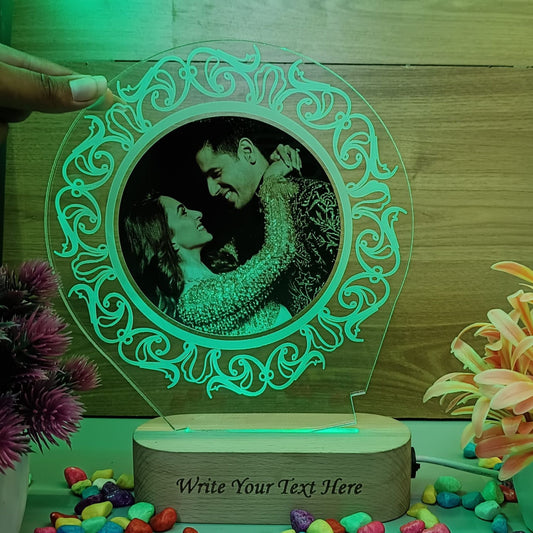 Personalized 3D Illusion Photo Lamp For Birthday Gift