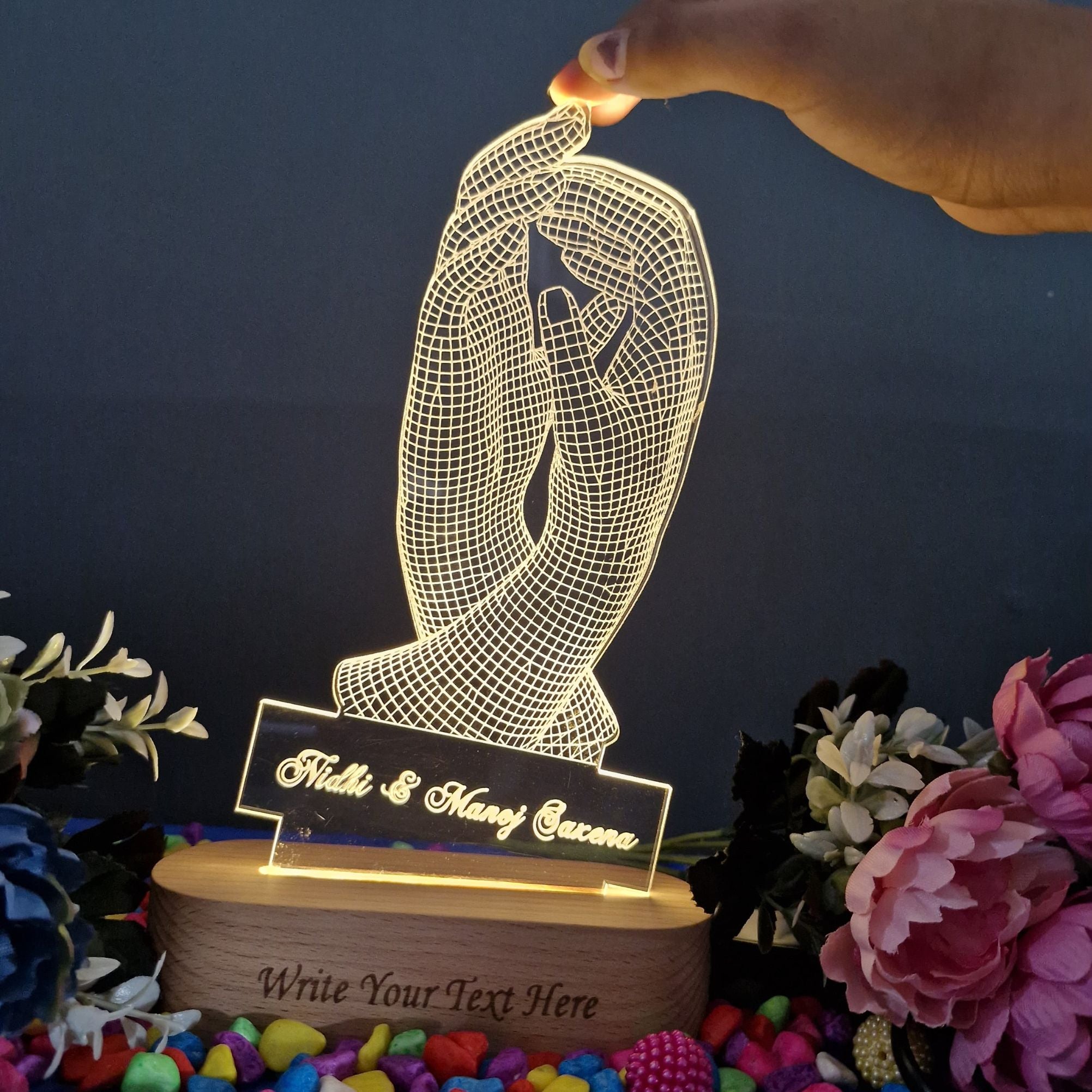 SHAYONA Personalized Love Hand Shake  lamp