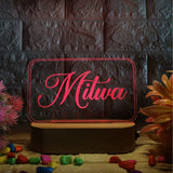 Shayona  3D Illusion Personalized LED Lamp for Couples