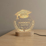 Shayona Gift Shop-"Customized LED Name Lamp for Advocate | Personalized Graduation Gift with Engraved Legal Icons & Name | Acrylic Night Light for Lawyers"