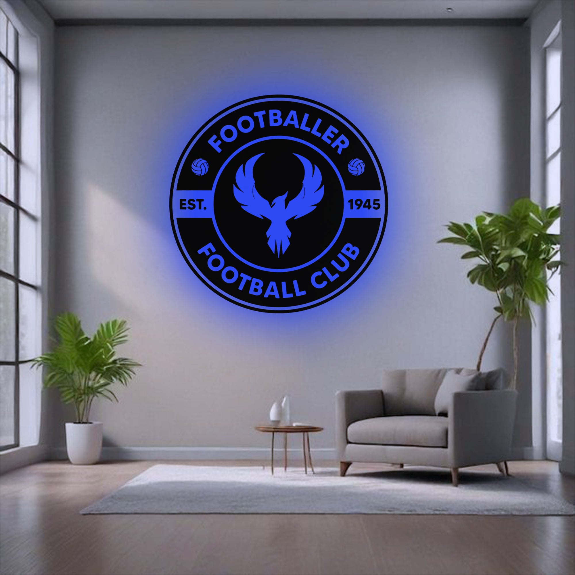 Shayona Personalized  Sports Backlit LED Logo with Acrylic Finish