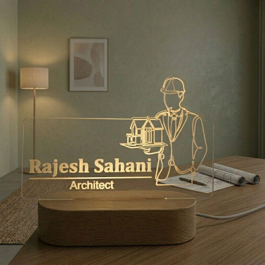 Shayona Gift Shop- Personalized Architect LED Lamp – Custom Engraved Name Desk Light for Architects & Designers