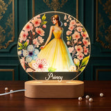 Shayona Gift Shop- Personalized LED Night Lamp for Girls with Princess Design | Custom Name Gift Light for Kids, Birthday, Room Decor