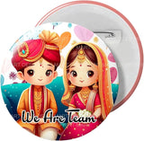 Customized Pin Badge | Personalised Button Badge with Your Design, Logo, Photo or Text | Ideal for Events, Birthdays, School, College & Brand Promotions(Size - 58mm)