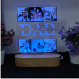Shayona 3D Illusion personalized Lamp Gift for Dad from Daughter Son,Dad Birthday , Gift RGB Acrylic Night Light with  Wood Base,Present for Thanksgiving,Christmas,Father's Day,Remote Control  16 Colors 4 Modes