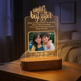 Shayona Gift Shop- Soul Sister Personalized 3D Illusion Led Photo Lamp Multicolor with Remote Control Gift for Sister on Rakshabandhan, Rakhi, Birthday, Sisters day and many other special occasions (28*18 CM) (Dear Sister)