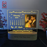 Shayona Customized/Personalized 3D Illusion Calendar Photo Frame With Name Date And Photo | Best wedding / Marriage anniversary Gift For Couple, Husband or Wife