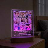 Shayona Gift Shop- Personalized Dad Photo Lamp – Custom 9-Photo LED Night Light with “to The World You are a Father” Quote – Father’s Day Gift from Kids, Husband Gift for Birthday, Christmas Keepsake for Dad